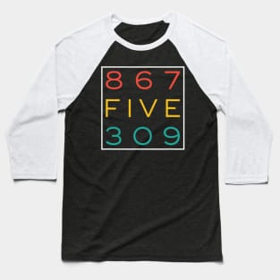 8675309 Nostalgic and Funny 70s 80s Retro Vintage Baseball T-Shirt